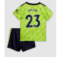 Manchester United Luke Shaw #23 Tredje sæt Børn 2022-23 Kortærmet (+ Korte bukser)